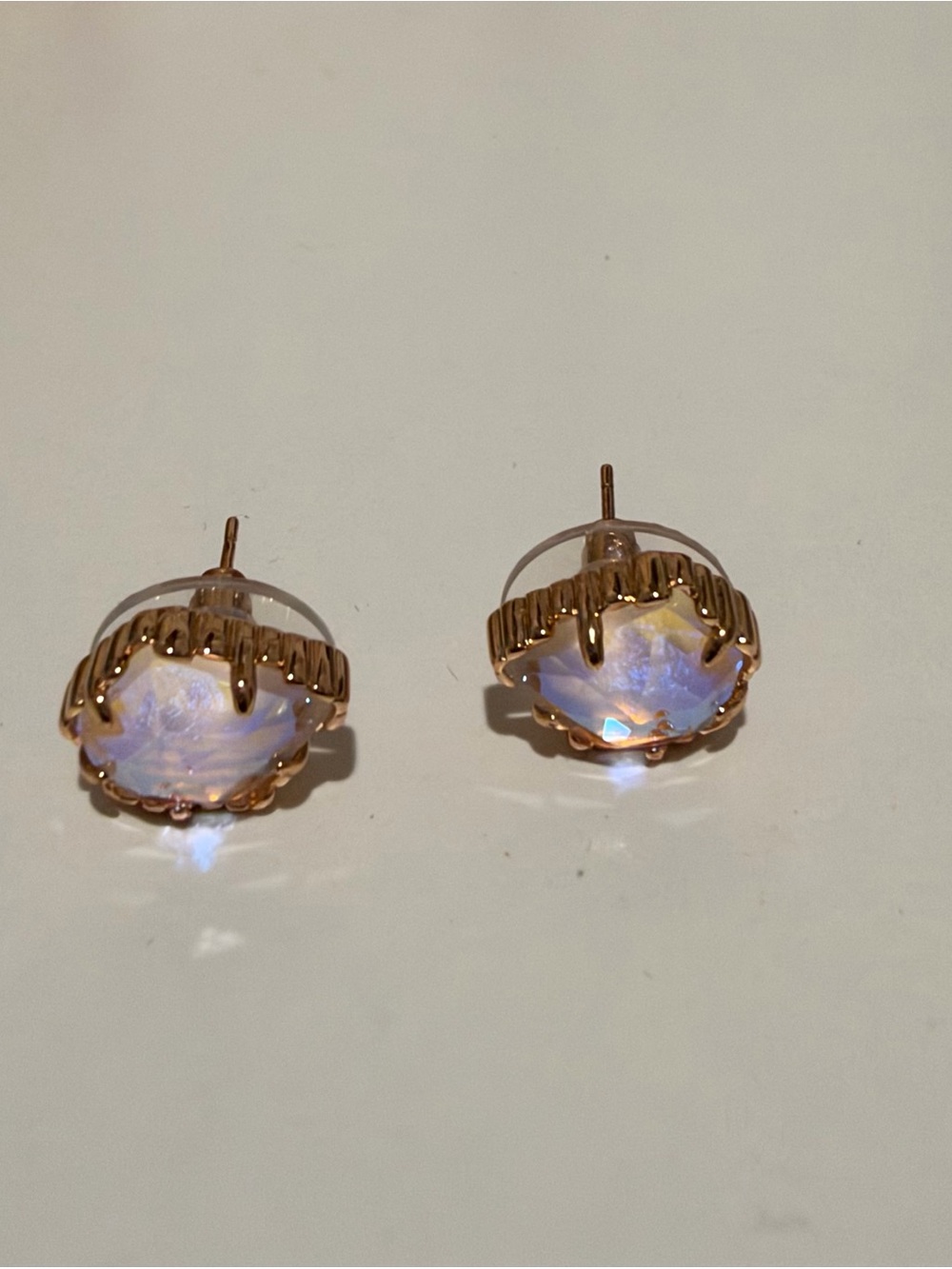 Kendra Scott Gold-Tone Opalescent Stud Earrings - Moonstone Effect